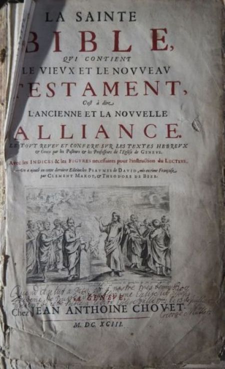 Französische Bibel von 1693