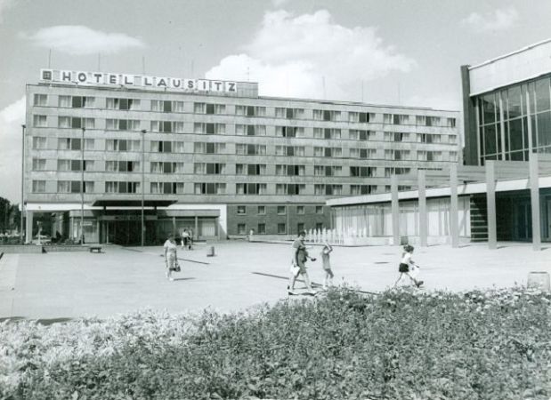 Hotel Lausitz und Stadthalle am Berliner Platz, 1980