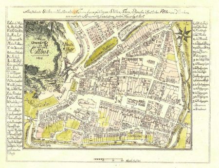 Stadtplan nach Seyfried Handschky, um 1720